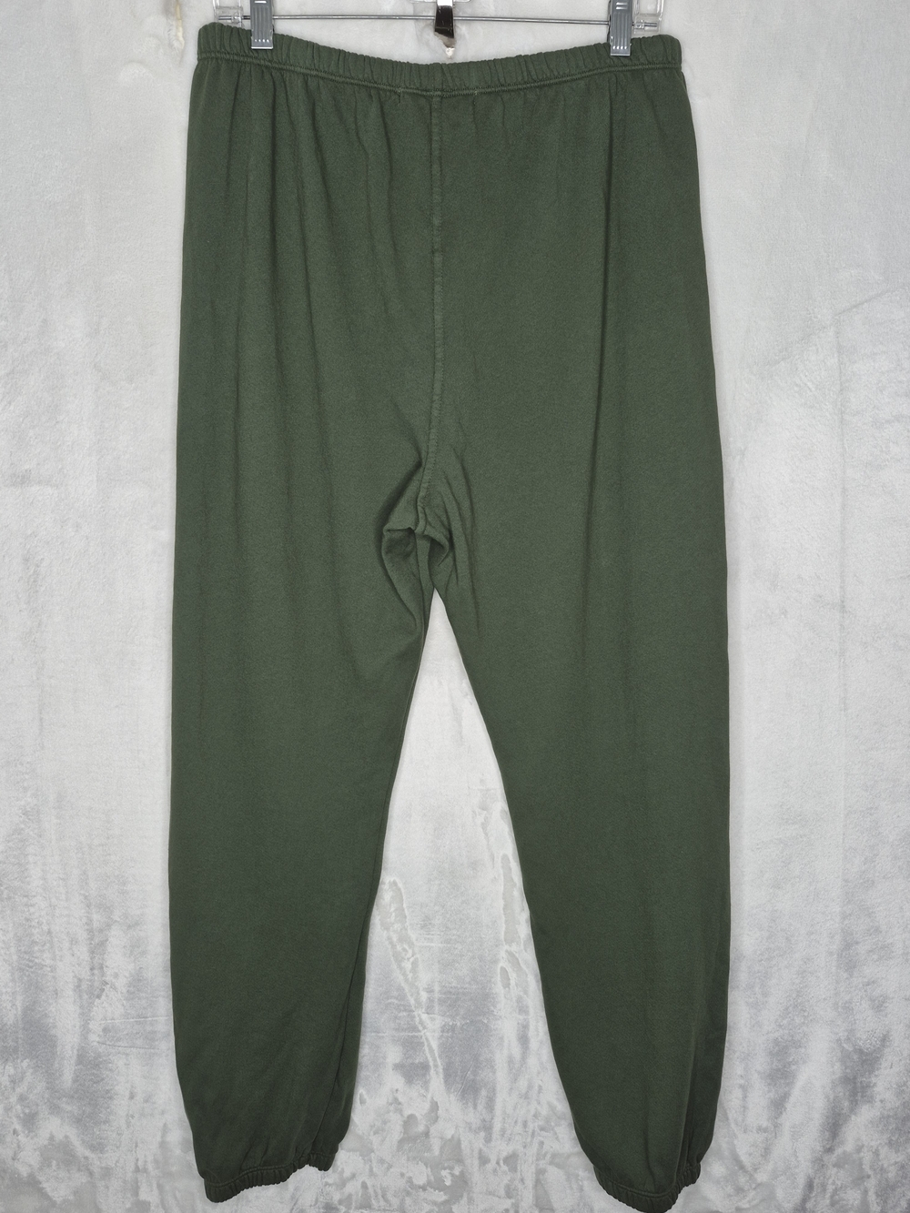 perfectwhitetee Olive Green Fleece Joggers Sweatpants Drawstring Medium - Picture 4 of 7